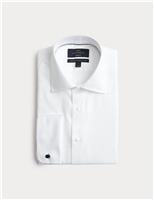 M&S SARTORIAL Slim Fit Luxury Pure Cotton Twill Shirt White