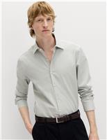 Regular Fit Pure Cotton Marl Shirt