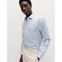M&S Regular Fit Supima Cotton Shirt Blue