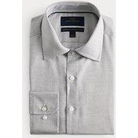 M&S SARTORIAL Regular Fit Pure Cotton Textured Luxury Shirt Brown