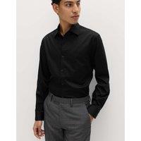 M&S Regular Fit Supima Cotton Shirt Black