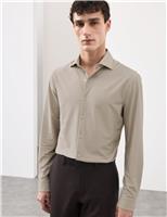 Autograph Tailored Fit Stretch Performance Shirt Grey Mix