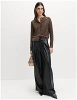 Metallic Sparkly Crew Neck Cardigan