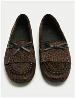 Leather Pony Hair Tassel Loafers