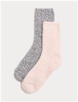 2pk Cosy Ankle High Socks