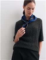Wool Rich Knitted Top with Mohair