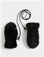 Faux Shearling Mittens