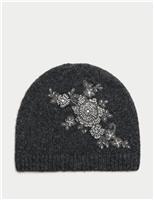 Embellished Beanie with Wool