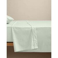 M&S Egyptian Cotton 230 Thread Count Crisp Flat Sheet Sage