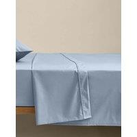 M&S Egyptian Cotton 230 Thread Count Crisp Flat Sheet Steel Blue