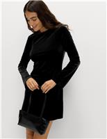 Velvet Mini Skater Dress