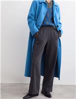 Pure Wool Belted Longline Car Coat