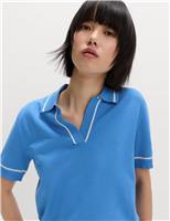 Ribbed Collared Knitted Top