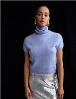 Pure Cashmere Roll Neck Knitted Top