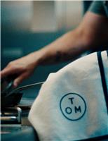 Pure Cotton Navy Trim Chef s Cloth