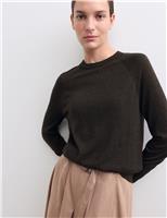 Merino Wool Rich Metallic Relaxed Jumper