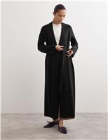 Pure Merino Wool Wrap Longline Cardigan