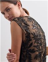 Sequin Embellished Round Neck Sleeveless Top