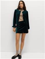 Cotton Rich Velvet Mini A-Line Skirt