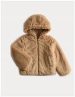 Faux Fur Hooded Jacket (2-10 Yrs)