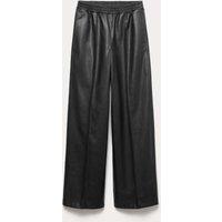 M&S Faux Leather Wide Leg Trousers Black