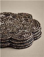 Set of 4 Beaded Scallop Coasters