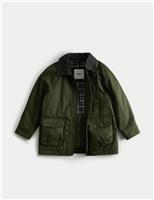 Waxed Jacket With Corduroy Collar (2-8 Yrs)