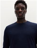 M&S 2 Pack Pure Cotton Long Sleeve T-Shirts Dark Ink