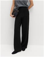 Brushed Rib Wide Leg Trousers