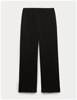 Brushed Rib Wide Leg Trousers