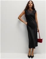 Satin Lace Midaxi Slip Dress