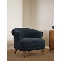 M&S Joan Velvet Accent Chair Midnight Navy