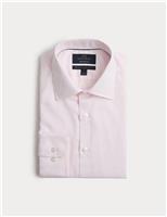 M&S SARTORIAL Regular Fit Luxury Pure Cotton Textured Shirt Pink