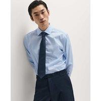 M&S SARTORIAL Regular Fit Luxury Pure Cotton Textured Shirt Blue