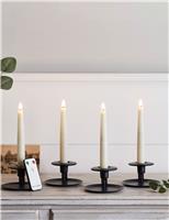 Set of 4 TruGlow Short LED Taper Candles