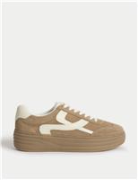Suede Side Detail Platform Trainers