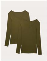 2pk Heatgen Thermal Ribbed Tops