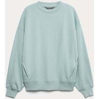 Cotton Rich Crew Neck Oversized Sweatshirt
