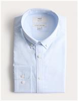 M&S Slim Fit Ultimate Non Iron Check Shirt Blue Mix