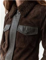 Pure Suede Borg Collared Jacket