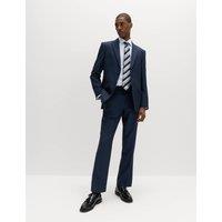 M&S SARTORIAL Regular Fit Pure Wool Suit Trousers Dark Indigo