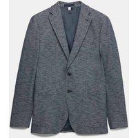 M&S Tailored Fit Textured Stretch Blazer Navy Mix