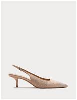 Sparkly Slingback Kitten Heels