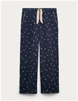 Pure Cotton Muslin Striped Pyjama Bottoms