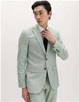 Slim Fit Textured Stretch Suit Jacket