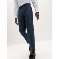 M&S Tailored Fit Italian Wool Rich Suit Trousers Navy