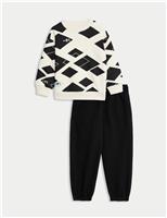 Cotton Rich Graphic Top & Bottom Outfit (2-8 Yrs)