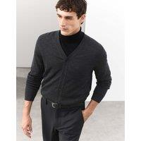 Autograph Pure Extra Fine Merino Wool Cardigan Charcoal