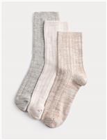 3pk Sumptuously Soft Ankle High Socks