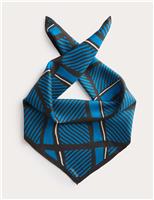 Pure Silk Checked Scarf